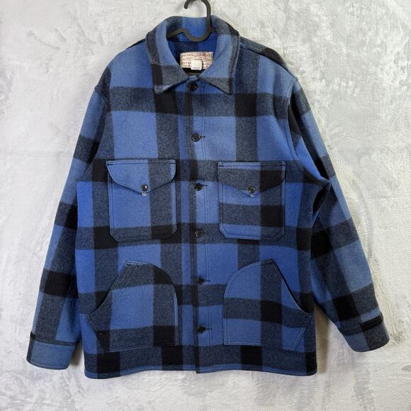 Vintage Filson Mackinaw Jacket Blue Men's 46 FLAWS (see measurements) Wool Barn - Picture 1 of 16